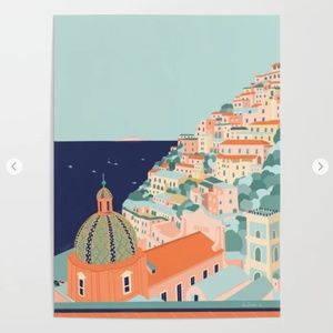 Amalfi Coast, Positano, Italy Poster 18x24 Society6